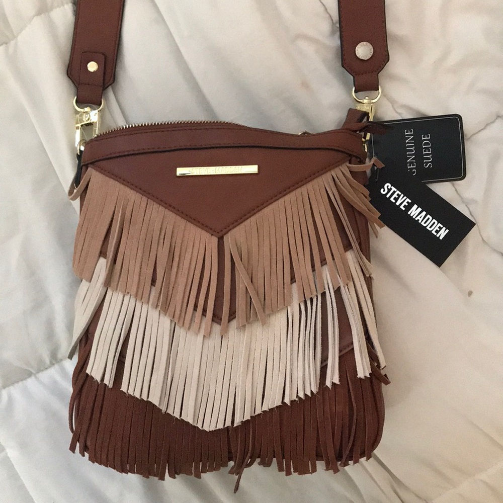 Steve Madden fringe satchel purse